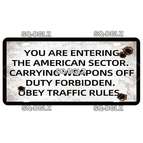 Vintage Berlin City Metal Wall Sculpture 15x30cm|War Theme,Tin Plaque,Halloween&Christmas Gift,Store/Bar/Home Decor