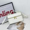 Leather Women's Bag Fashionable Woven 22 Lunch Box Bag Mini Square Bag Portable Shoulder Bag