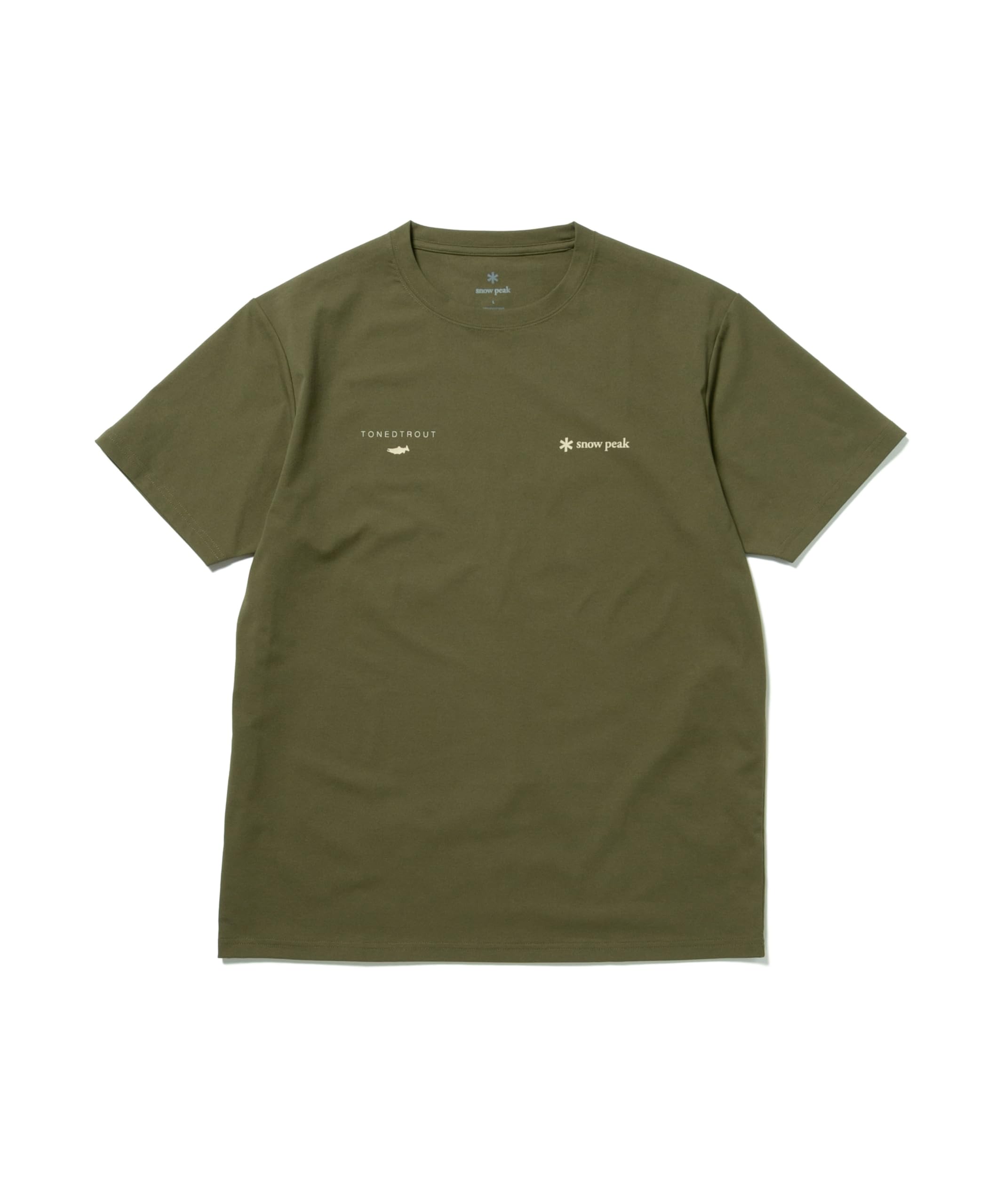 

Logo Toned Trout size Camping Outdoor Festival [Snow Peak] T-Shirt Mt.Tanigawa T-Shirt SOLIVETT2510-TS01 оливковий