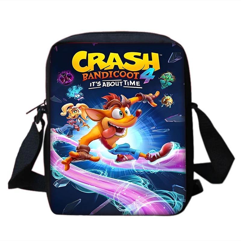 Child Backpacks Cartoon Crashs Bandicoots Shoulder Bag Pencil Case Pupil Large Capacity School Bags For Boys Girls Best Gift