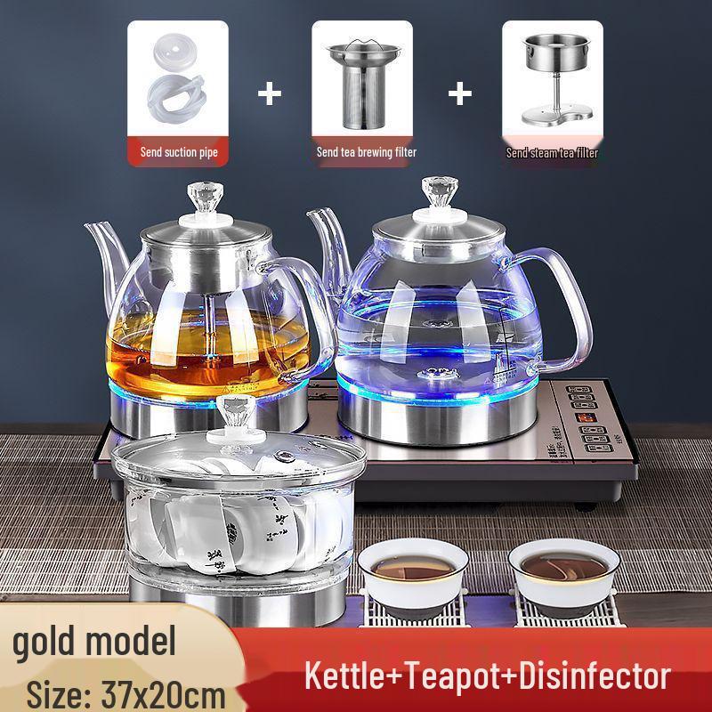 Fully Automatic Tea Set: Integrated Teapot, Water Filling, & Kettle for Home Use