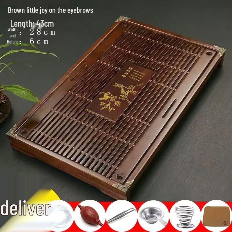 Bamboo Tea Tray with Drainage