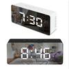 Mirror Desk Clock Watch  Digital Alarm Clock LED Backlight Thermometer Display Table Clock Reloj Despertador