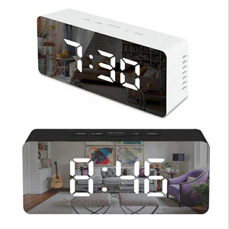 Mirror Desk Clock Watch Digital Alarm Clock LED Backlight Thermometer Display Table Clock Reloj Despertador
