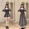 Wats Academy JK Uniform: Sweet Japanese Style Jacket and Waist-Cinching Dress Set for Autumn.