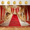 Luxury Red Carpet Palace Background, European Real Gold Background Photography Decoration