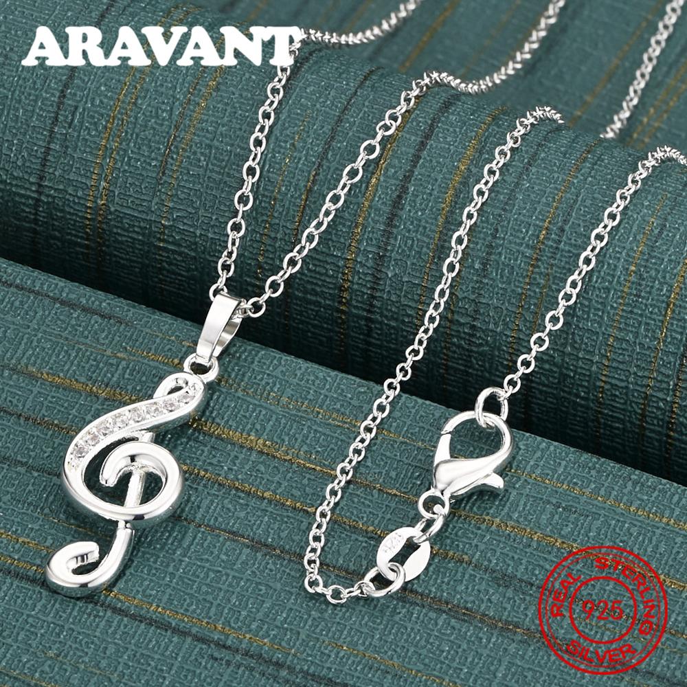 Copper Note Zirconia Pendant Necklace Women S Commuting Accessories Christmas Gift Jewelry 40cm