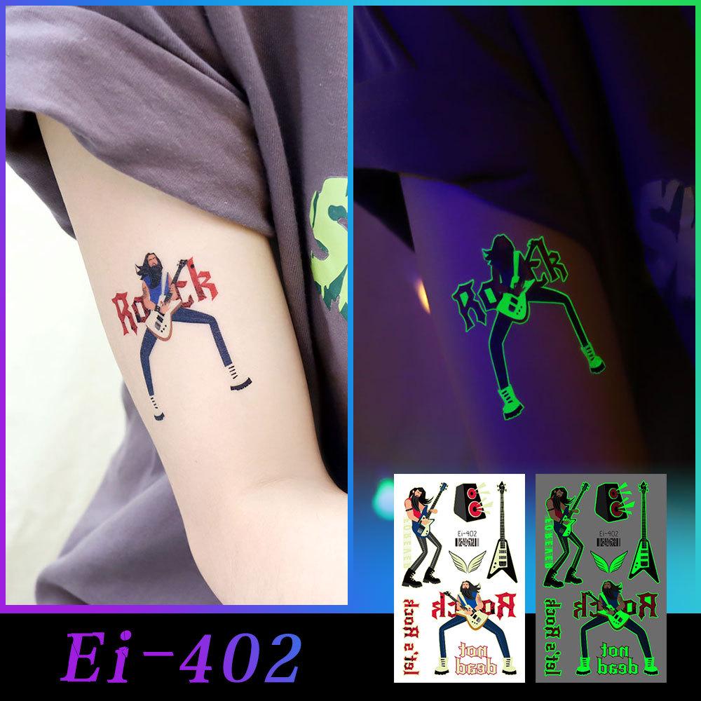 New Luminous Waterproof Rock Band Tattoo Stickers for Concerts & Music Festivals