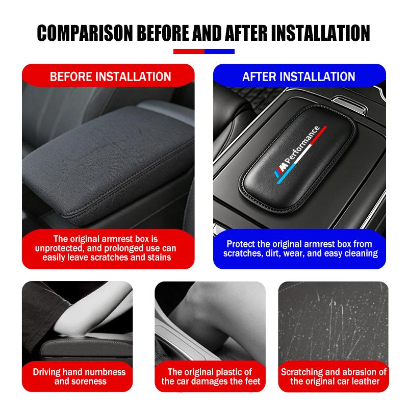 DZBW6 Car Knee Cushion Soft Knee Pad Interior Pillow Elbow Thigh Support For BMW Performance M M3 M5 iX5 iX6 E60 E61 E62 E70 E71