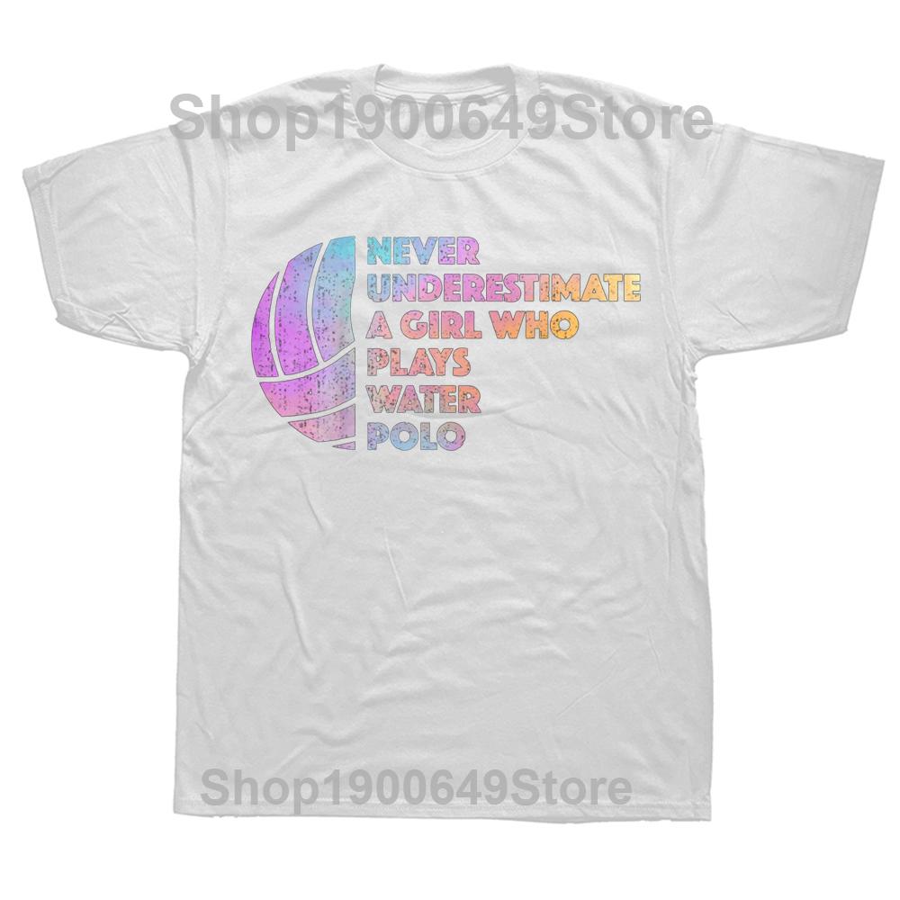 

Смешные футболки для девушек-ватерполисток Летний стиль Графические хлопковые уличные футболки с коротким рукавом Подарки на день рождения Мужская одежда S