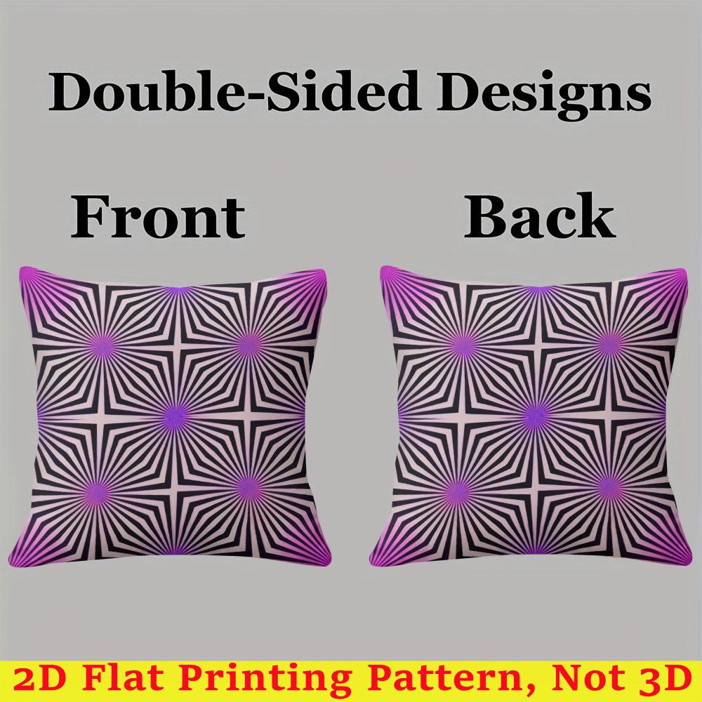 Hypno Bloom Square Jacquard Pillow Cover for Sofa Office Waist Cushion Cover Home Decorative Pillowcase