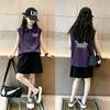 Girls' Korean Style Cotton Polo Collar Vest - Summer New Arrivals, Medium & Large Sizes, Casual Sleeveless Lapel T-shirt