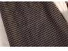 Ultra-Thick Woolen Plaid Midi Skirt - Women's High Waist A-line Bodycon for Autumn/Winter
