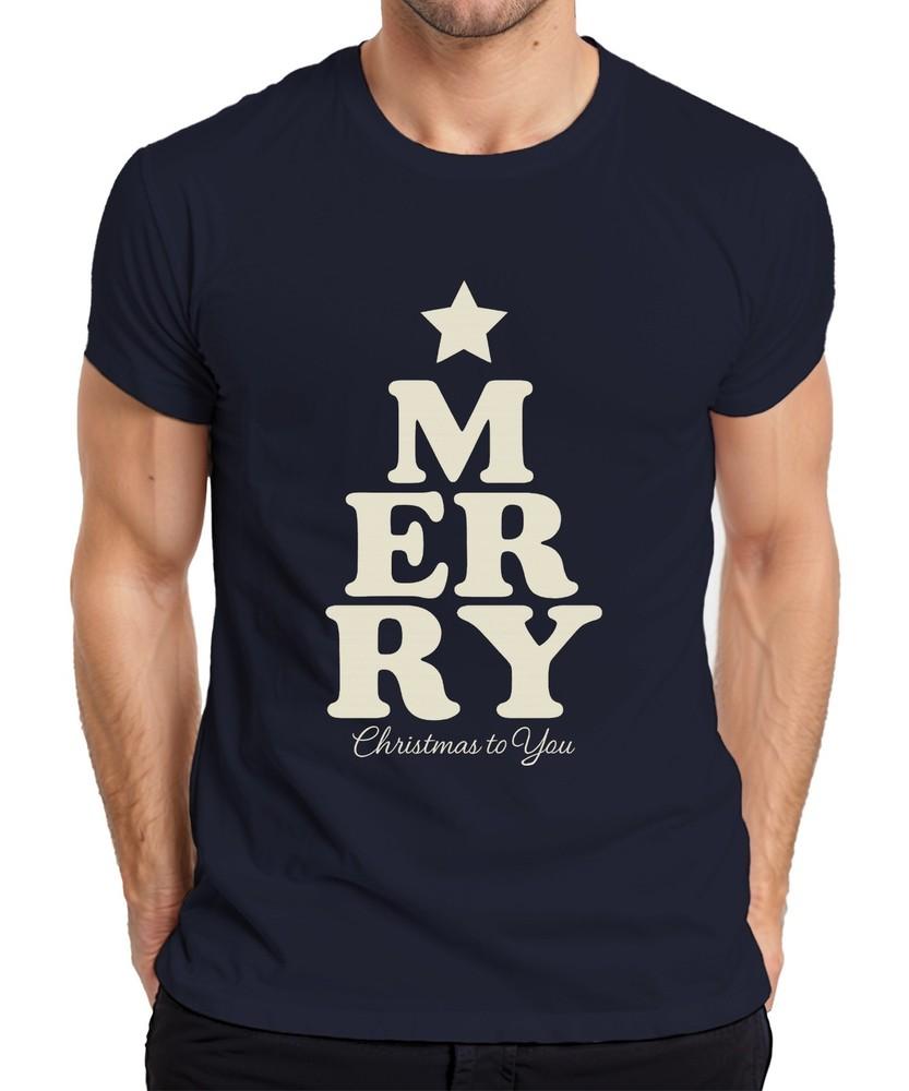 Merry Christmas Xmas Tree Gift Vintage Retro Unisexs Tshirt S