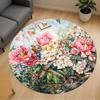 1pc Flowers Bird Round Chair Mat Area Rug - Non-Slip, Floor Mat for Office, Bedroom, and Indoor Decor C1118221