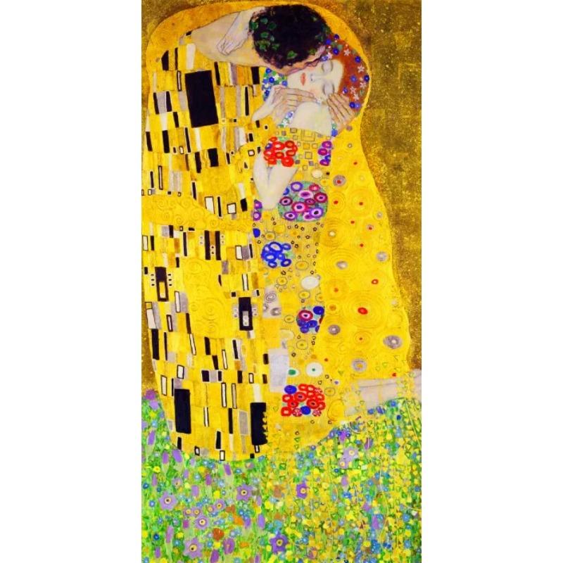 Slavný umělec Gustav Klimt polibek Abstraktní olejomalba na plátně Plakát Umělecké obrazy na zeď do obývacího pokoje Cuadros Decor