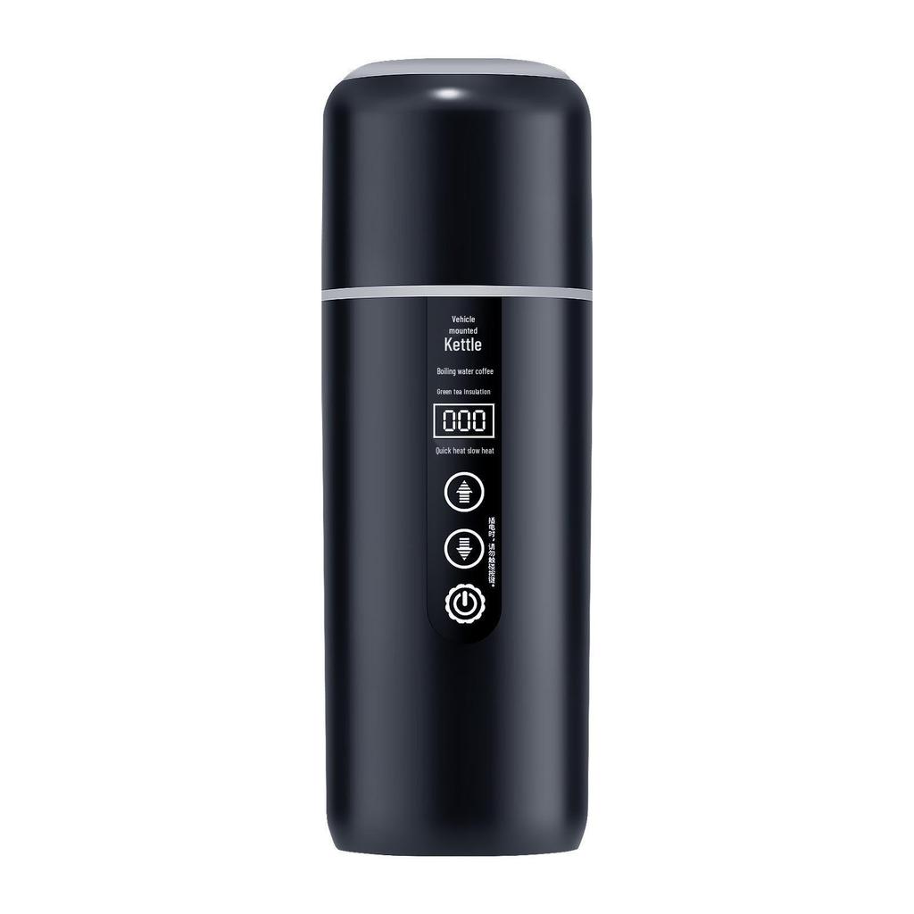 Dvounapěťová auto elektrická konvice: USB chytrý vyhřívaný izolační hrnek pro 12V/24V