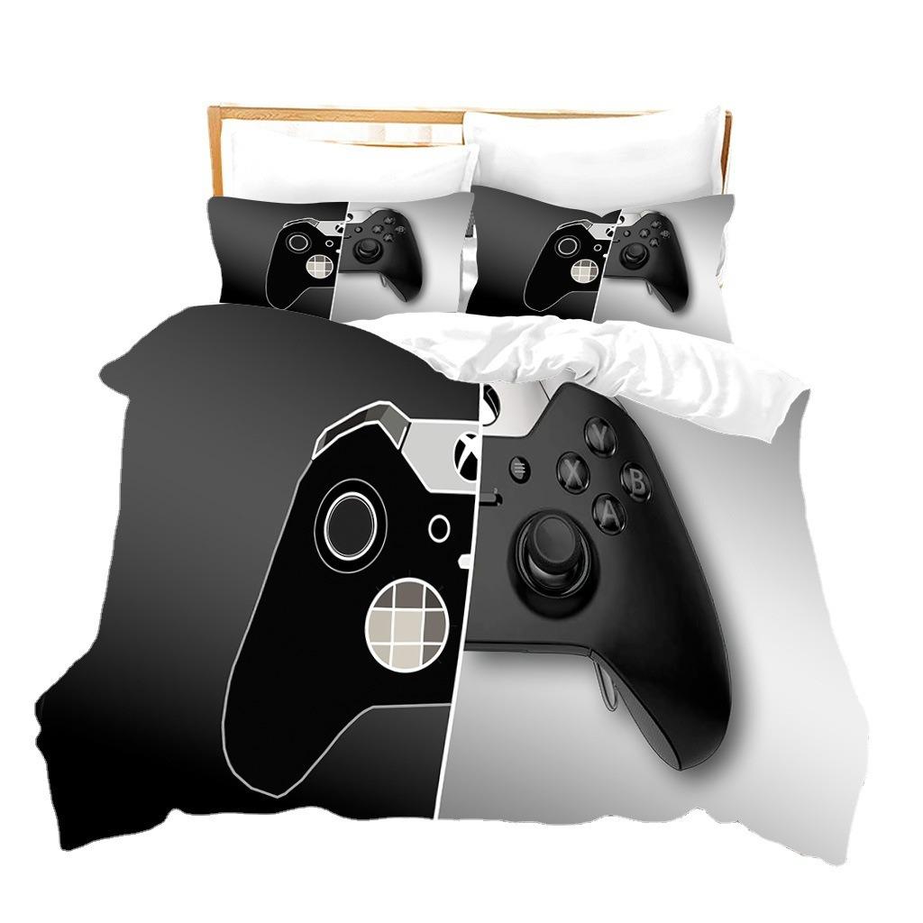 Play Games Beddings Sets White 3d Print Quee Duvet Cover Video Games For Boy Double Bed Set Comforter Cover For Teen Man