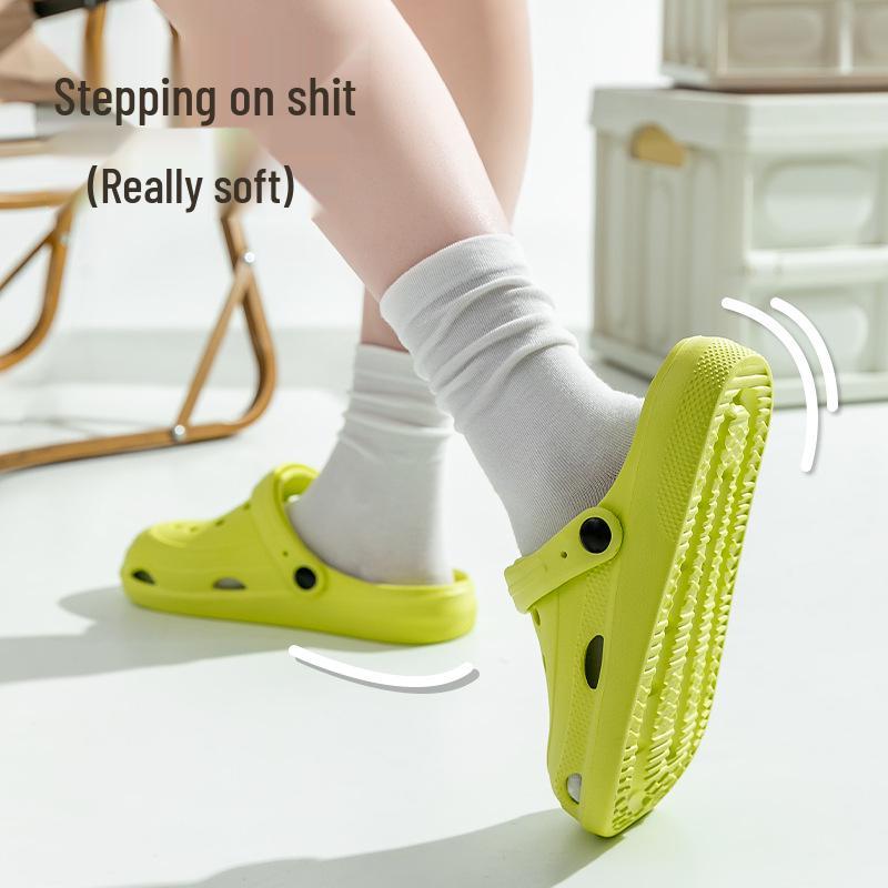 Women's Thick-Soled Non-Slip Clog Slippers - Closed-Toe Summer Outdoor Footwear
