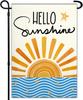 Hello Sunshine Garden Ags for Outside 12x18 Inch 3 Ply Summer Garden Ag for Outdoor Indoor House Yard Signs Decor OOA EEL