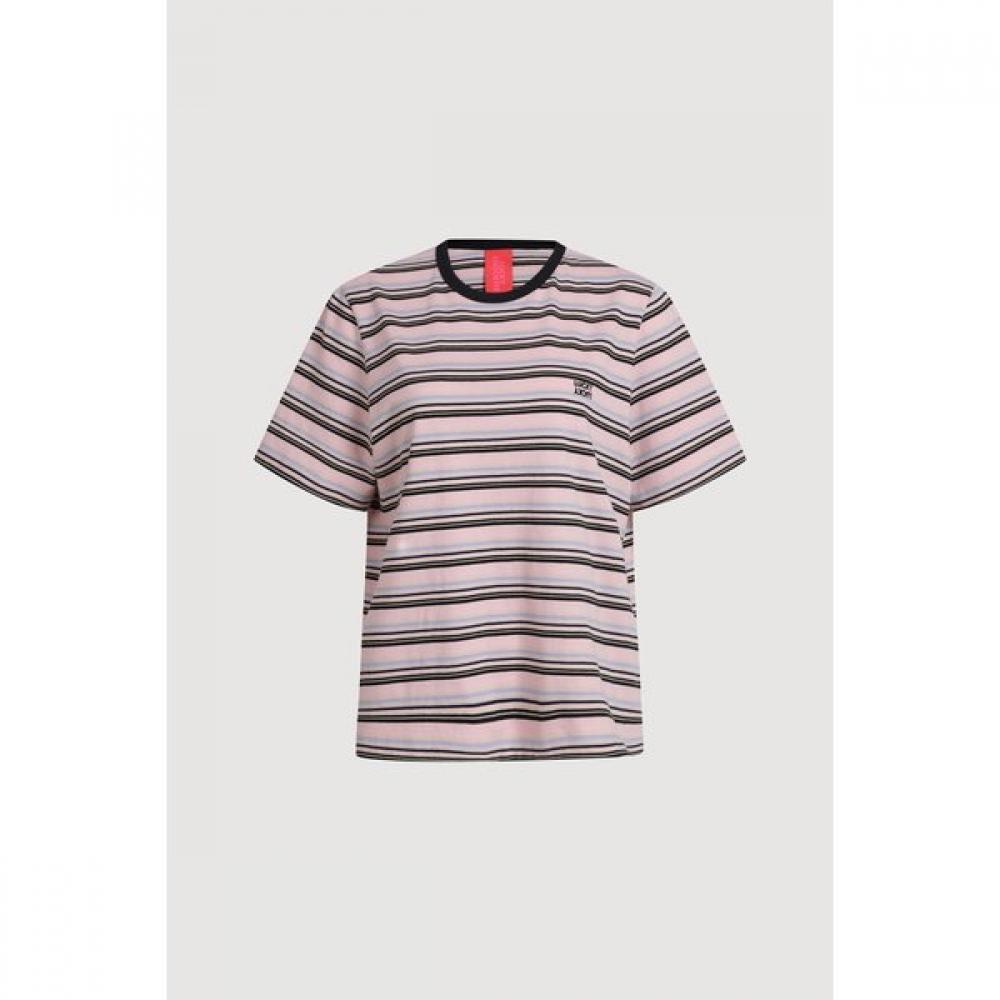 Lucky ChoueTTe Neck Color STripe T shirT lqTam25800
