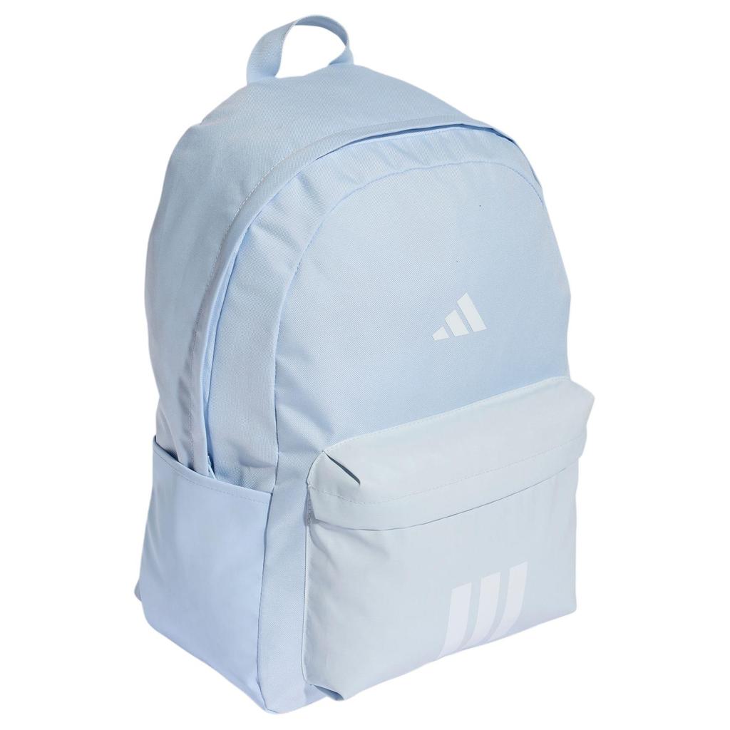 Adidas 3 StripesSportswear Plain Weave Fabric Backpack Unisex Crystal Blue & White KQ7972