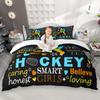 Homewish Sports Theme Duvet Cover Set For Kids Teen Boys 2Pcs/3Pcs Baseball Hockey Basketball Bedding Tennis Football Bed Set