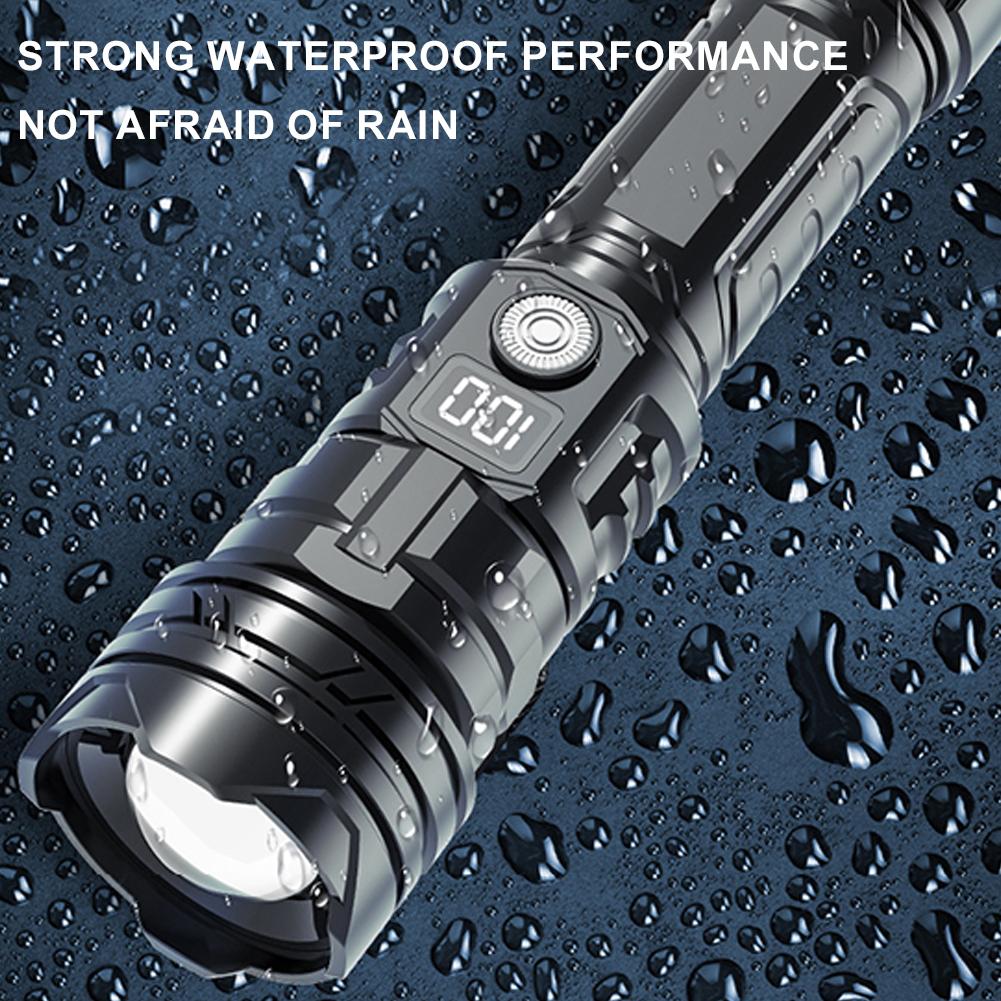 Multi Function Rechargeable LED Flashlight Built In Battery Portable Lantern ABS Outdoor Emergency Blackout Camping Hiking Lamp