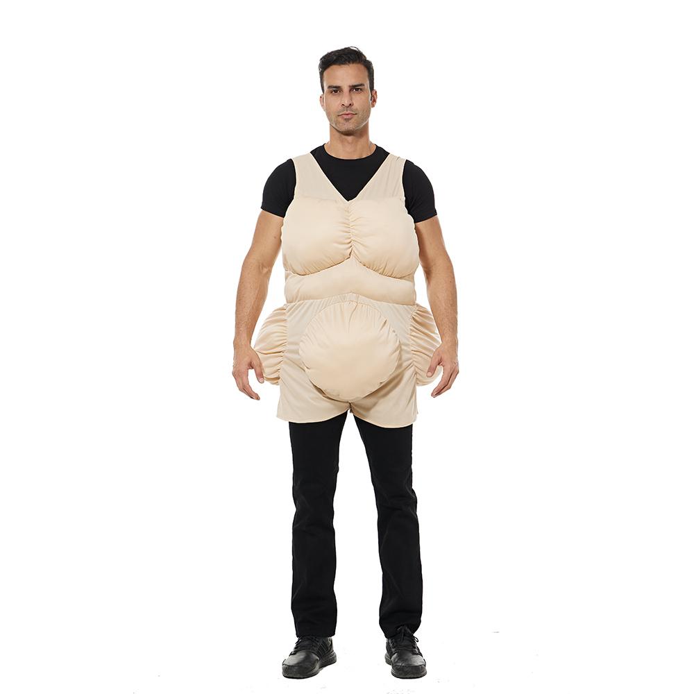 

EraSpooky Взрослый Костюм Толстяка Смешной Старый Толстый Аксессуары для Хэллоуина One Size