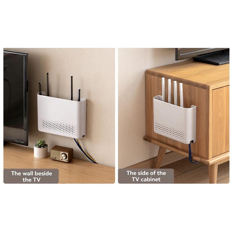 

A95I-Wifi Storage Box For Living Room Router Hider Wifi Router Holder And Storage Shelf