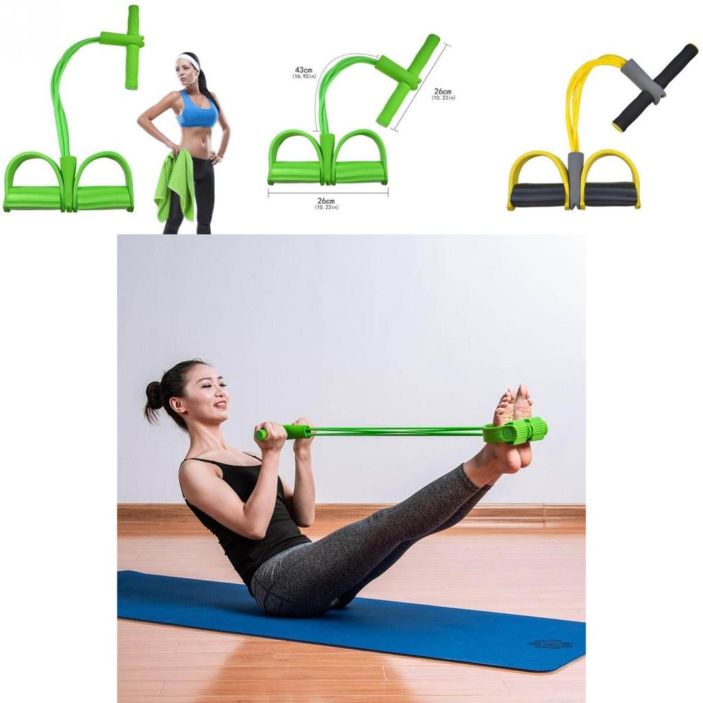 Durable Fitness Gum 4 Tube Resistance Bands For Effective Sit-up Pull Rope Exercises