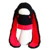 New Hand-Knitted Velvet Rabbit Ear Hat with Devil Horns - Warm, Thick, Sweet, and Stylish Spicy Girl Face Mask