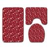 Christmas Bathroom Floor Mat Toilet Three-Piece Set