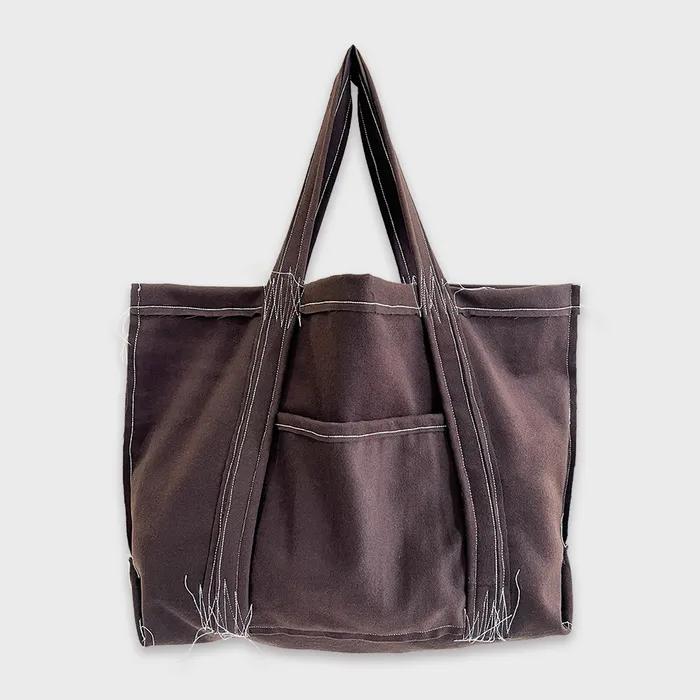 O Logo Drawing Stitch Bag / Brown
