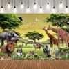 2D Plane 1 Piece of Jungle Animal Background Suitable for Rooms Gardens Birthdays Ideal for Children's Photo Props