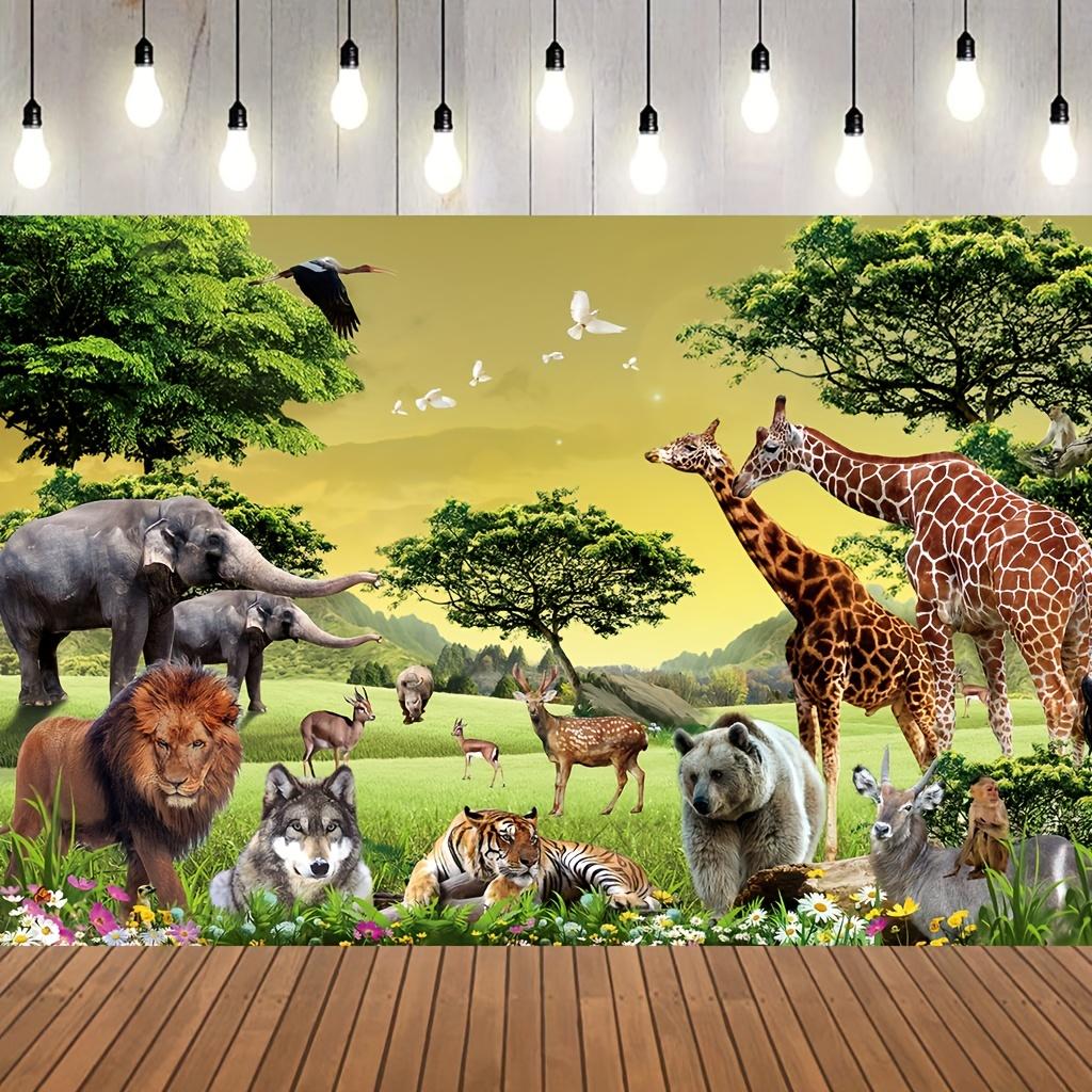 2D plane 1 piece of jungle animal background suitable for rooms gardens birthdays ideal for children s photo props 100x150cm