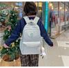 Schoolbag Large capacity class Commuter travel School bag Niche Korean female high school students Versatile simple casual lightweight backpack