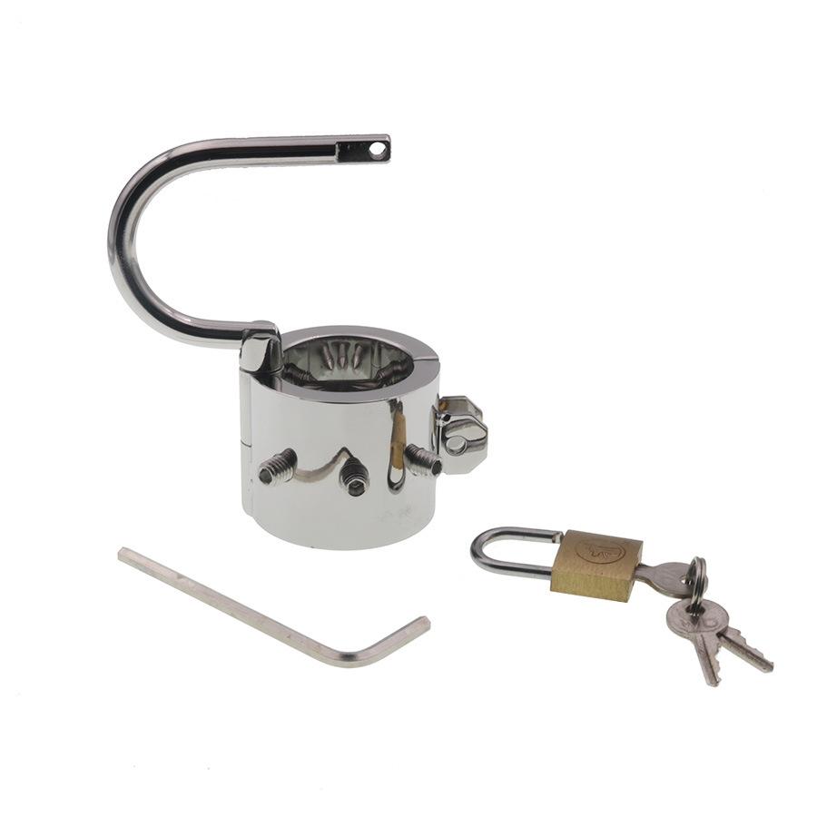 Stainless Steel Scrotum Pendant Stretching Exercise Testicles Alternative Training   Sex Toy Chastity Cage Penis Sleeve BDSM