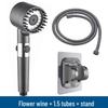 Pressurized Grey Shower Head Set