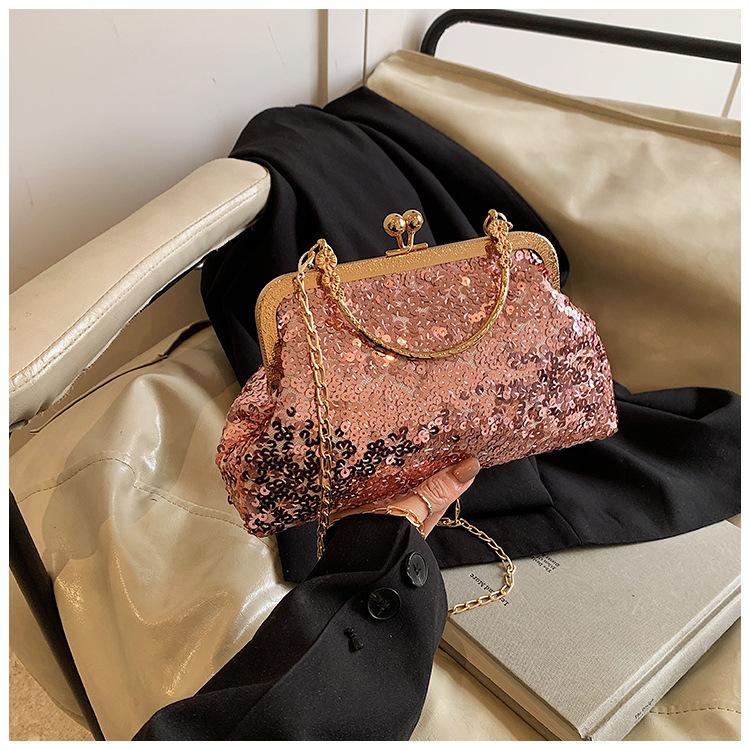 

Блестки красивая личность модный модный женский 225 новая сумка-кроссбоди на плечевой цепочке ракушка женская розовый