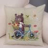Home Decoration Colorful Cartoon Panda Bear Kids Sofa Car Pillow Cover Cute Animal Cushion Cover funda de almohada