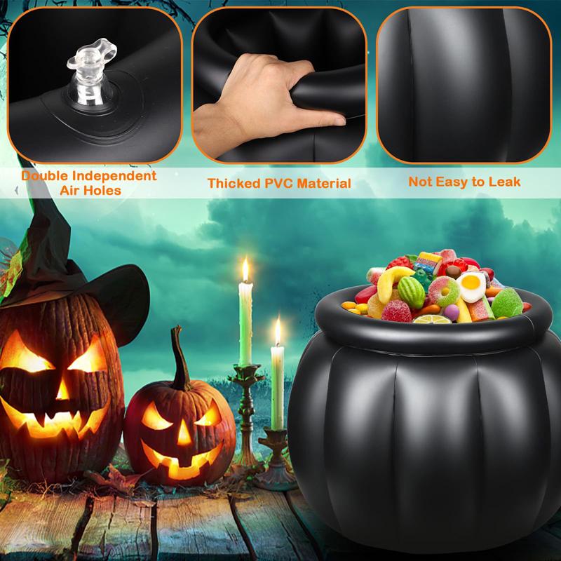 Halloween Large PVC Inflatable Ice Bucket Beverage Holders Drinks Cooler Container Picnic BBQ Summer Party Holiday Horror Decor