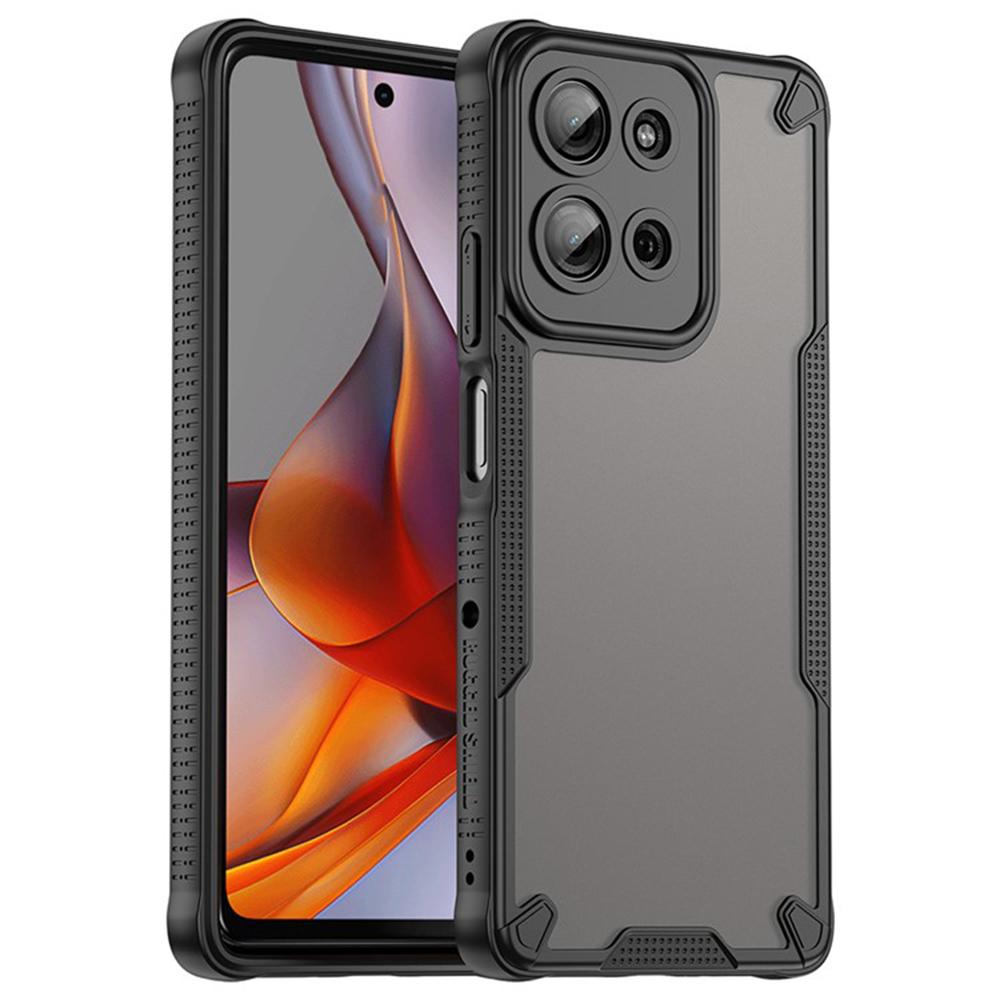 

Серія WANLONFENG MFFJ Для Motorola Moto G75 5G Задня кришка з 2 шт. загартованого скла Чохол для телефону з ТПУ+акрилу Purple