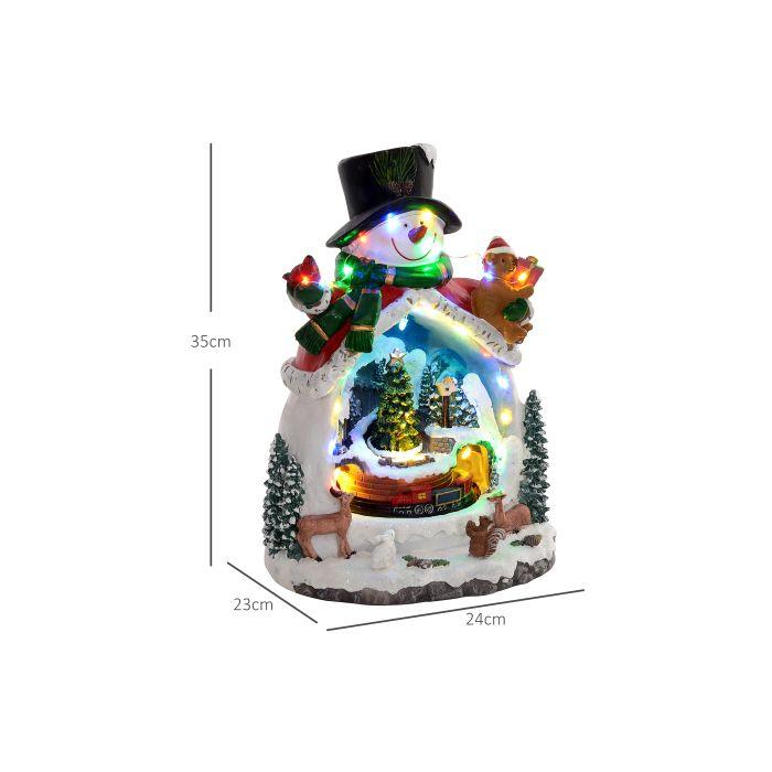 Village de Noël HOMCOM Cette ville miniature festive est dotée de lumières LED, créant un décor hivernal féérique et coloré.