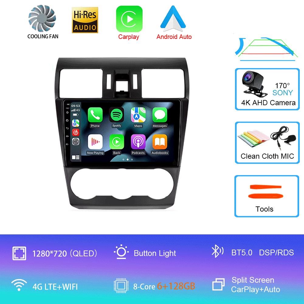 Car Radio Android 14 For Subaru Forester 4 SJ XV 2012-2015 4G Multimedia Video Player Navigation GPS Carplay 360 Camera