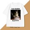 Yas Queen Slay T Shirt Men Women Sarcastic Humor Funny Rat TShirt Cotton Mens Clothing Animal Print Graphic T Shirts Clothing
