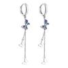 Orecchini a Cerchio Farfalla Moda Ingrosso Fascino Argento 925 Minimalista Effetto Diamante Per Donne Unisex Gioielli da Festa
