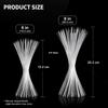 3mm Clear Acrylic Rod Set 100Pcs Plastic Dowel Sticks for Cake Toppers Baking Projects Party Decor and Garden Crafts