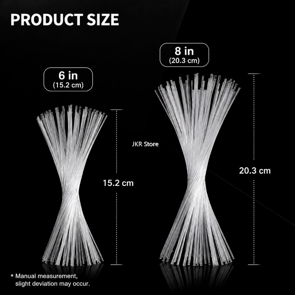 3mm Clear Acrylic Rod Set 100Pcs Plastic Dowel Sticks for Cake Toppers Baking Projects Party Decor and Garden Crafts