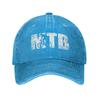 Custom Cotton Distressed Look MTB Baseball Cap Women Unisex Adjustable Gift For Mountain Bikers Racing Bike Cyclist Dad Hat Summer